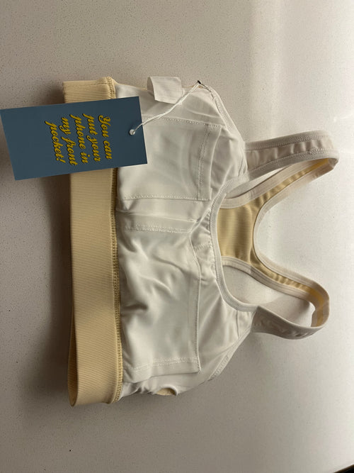 Large Lemons Workout Bra- By Laura White